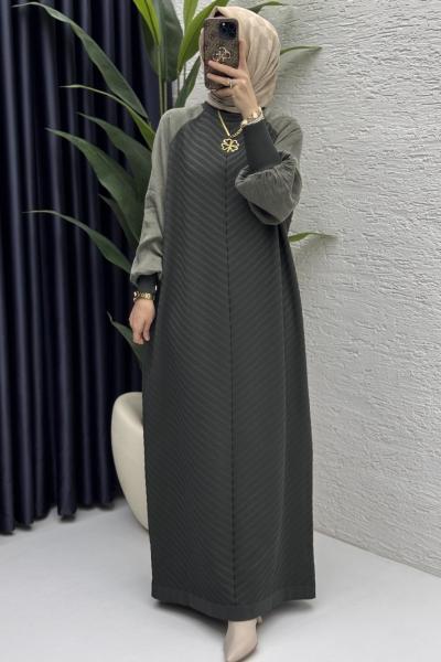 Afife Elbise Tesettür Giyim  Haki