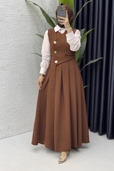 Afitap Jile Tesettür Giyim  Kahverengi