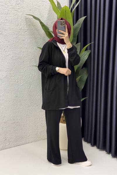 Aybike Takım Tesettür Giyim  Siyah