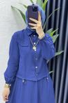 Başak Takım Tesettür Giyim Lacivert