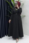 Belkıs Elbise Tesettür Giyim  Siyah