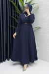 Belkıs Elbise Tesettür Giyim  Lacivert
