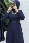 Belkıs Elbise Tesettür Giyim  Lacivert