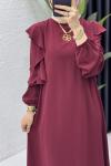 Canan Elbise Tesettür Giyim Bordo