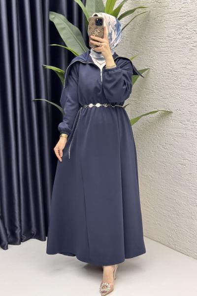 Defne Elbise Tesettür Giyim  Lacivert