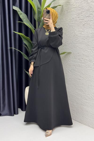 Dila Elbise Tesettür Giyim Siyah