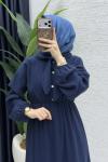 Eslem Elbise Tesettür Giyim  Lacivert