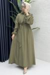 Eslem Elbise Tesettür Giyim  Haki