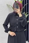 Feriha Elbise Tesettür Giyim  Siyah