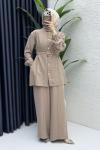 Firuze Pantolon Takım  Latte