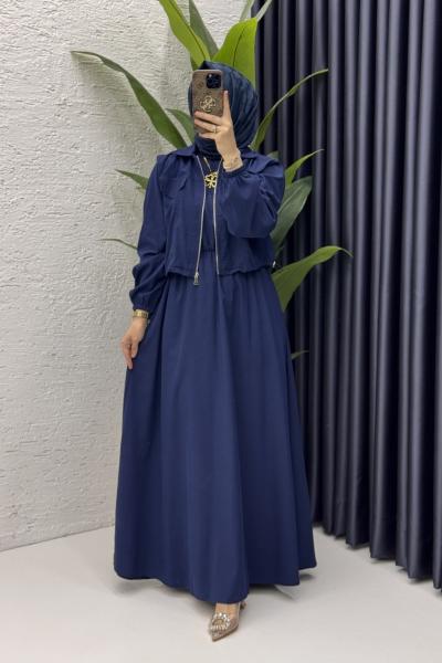 Gökçe Elbise Tesettür Giyim  Lacivert