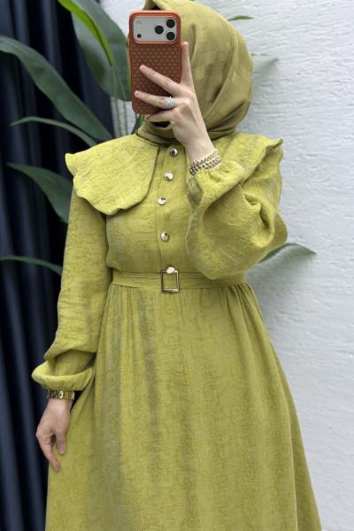 Gonca Elbise Tesettür Giyim  Olive