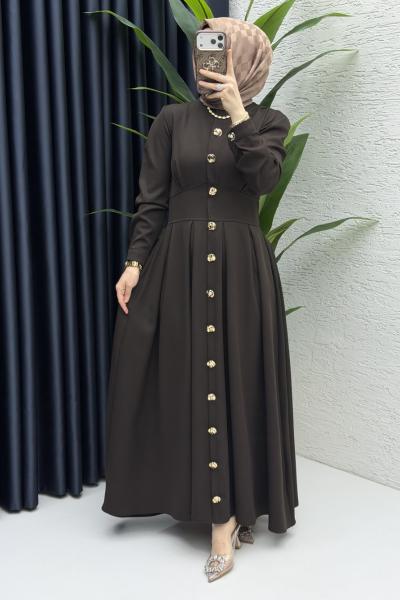 Gülru Elbise Tesettür Giyim  Acı Kahve