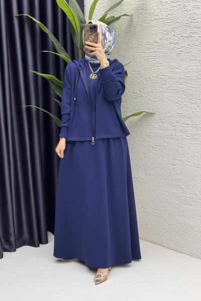 Hatem Elbise Takım Açık Lacivert
