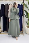 Hatem Elbise Tesettür Takım  Mint Yeşil