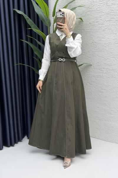 Hatem Kot Jile Tesettür Giyim Haki