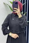 Hüda Elbise Tesettür Giyim Siyah