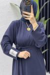 Hüsna Elbise Tesettür Giyim  Lacivert