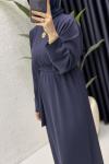Hüsna Elbise Tesettür Giyim  Lacivert