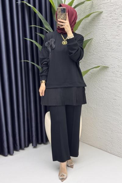 Lâl Takım Tesettür Giyim Siyah
