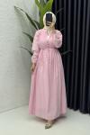 Lara Elbise Tesettür Giyim Pembe