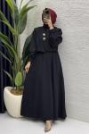 Leyza Elbise Tesettür Giyim  Siyah