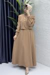 Leyza Elbise Tesettür Giyim  Camel
