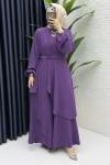 Mahinur Takım Tesettür Giyim Mor