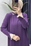 Matmazel Elbise Tesettür Giyim  Mor