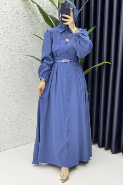 Melike Elbise Tesettür Giyim İndigo