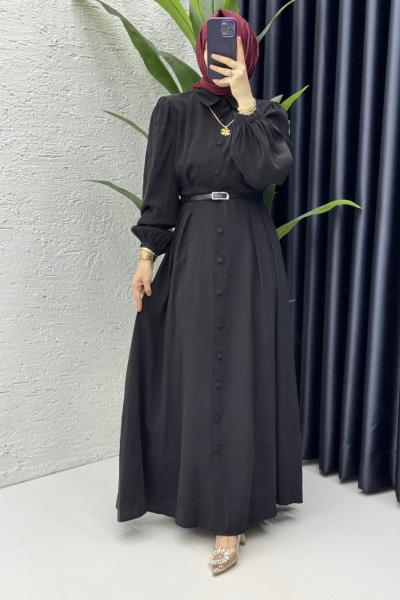 Melike Elbise Tesettür Giyim Siyah