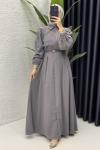 Melike Elbise Tesettür Giyim Antrasit