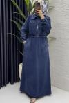 Merve Kot Elbise Tesettür Giyim  Lacivert