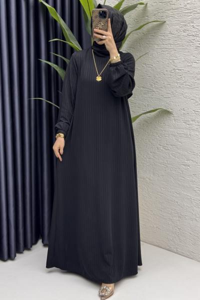 Mina Elbise Tesettür Giyim Siyah