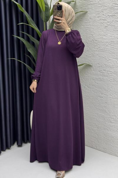 Mina Elbise Tesettür Giyim Mor