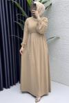Mina Elbise Tesettür Giyim  Camel