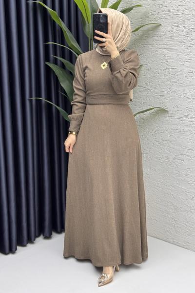 Miray Elbise Tesettür Giyim Vizon