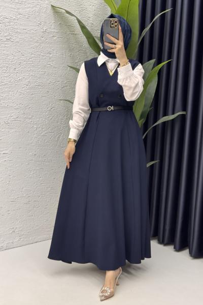 Nadide Jile Tesettür Giyim  Lacivert