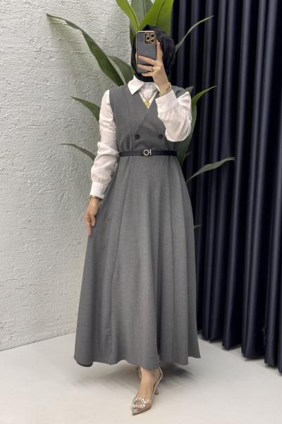 Nadide Jile Tesettür Giyim  Gri