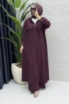 Name Pantolonlu Takım Tesettür Giyim  Mürdüm