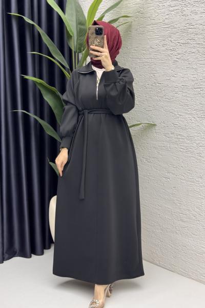 Nare Elbise Tesettür Giyim  Siyah