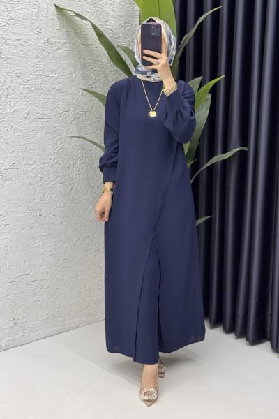 Neslişah Pantolon Takım  Lacivert