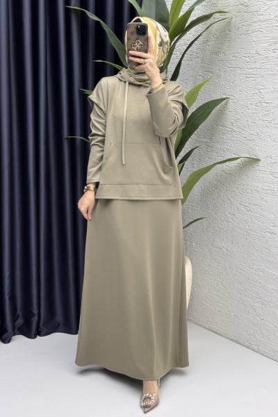 Nesrin Elbise Takım Yeşil