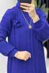 Nurşah Elbise Tesettür Giyim Saks Mavisi