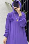 Nurşah Elbise Tesettür Giyim Mor
