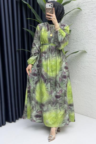 Pera Elbise Tesettür Giyim  Yeşil