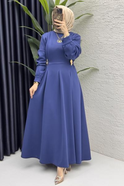 Piraye Elbise Tesettür Giyim  İndigo