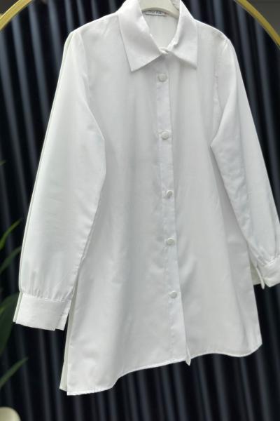 Poplin Gömlek Beyaz