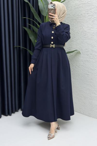 Reyyan Elbise Tesettür Giyim  Lacivert