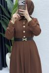Reyyan Elbise Tesettür Giyim  Kahve